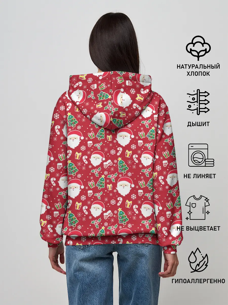 Женское худи / Дед Мороз