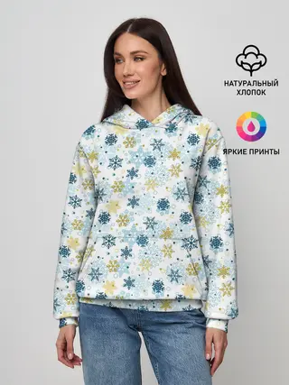 Женское худи / Снежинки Кружатся