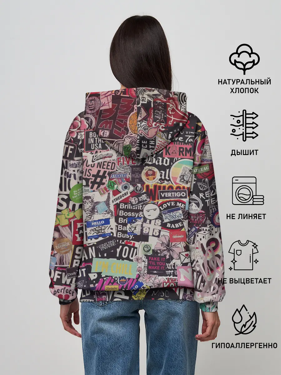 Женское худи / Набор Стикеров