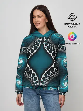 Женское худи / Узор, От Которого Не Отведешь Взгляд