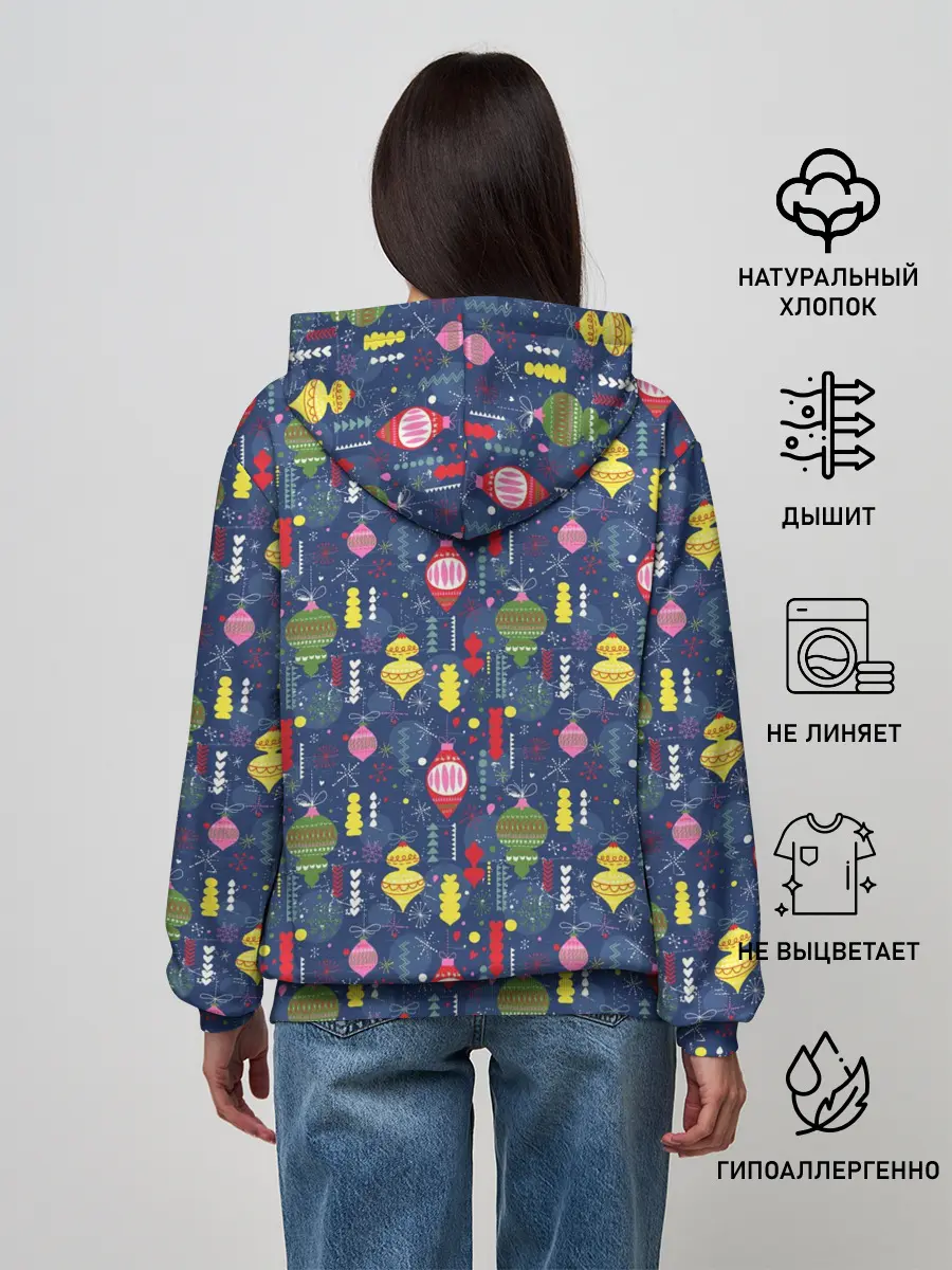 Женское худи / Новогодние Ёлочные Игрушки