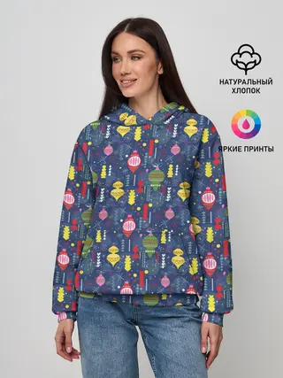 Женское худи / Новогодние Ёлочные Игрушки