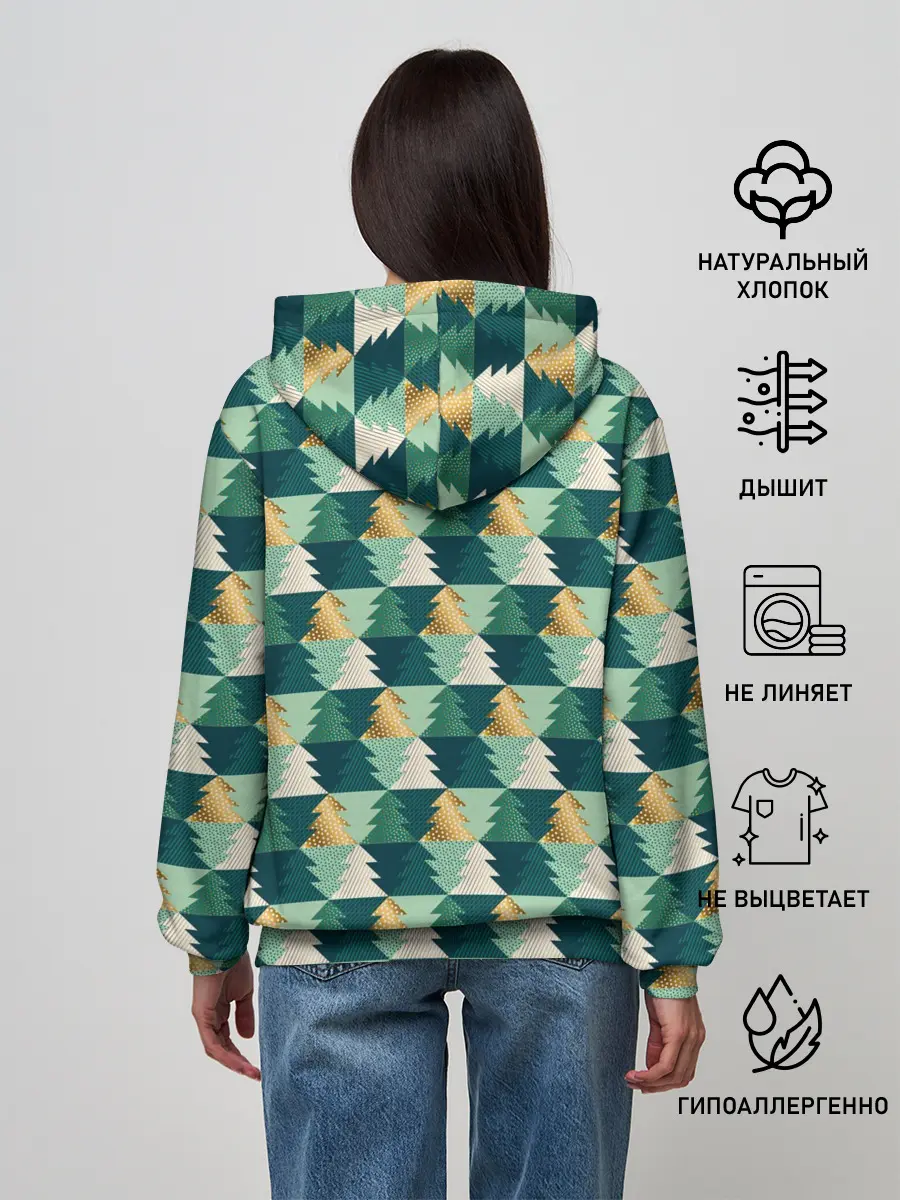 Женское худи / Ёлочный Дизайн