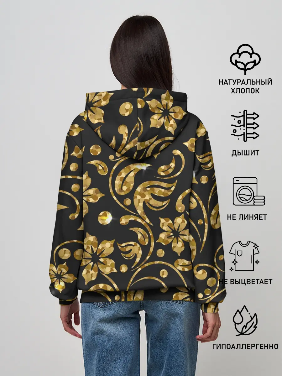 Женское худи / Золотой Орнамент