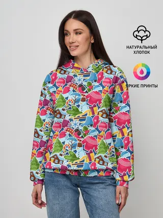 Женское худи / С Рождеством и Новым Годом!