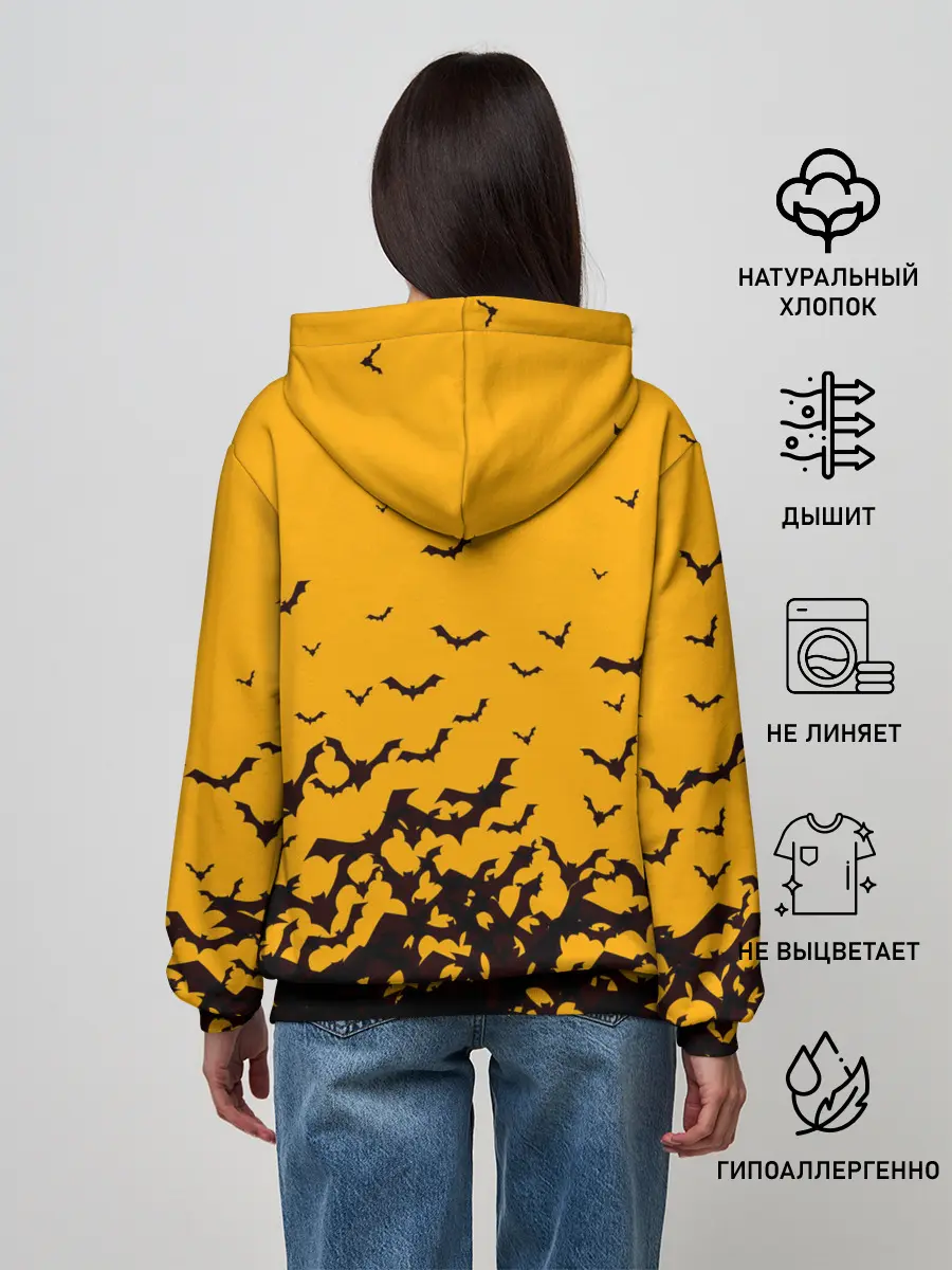 Женское худи / ХЕЛЛОУИНСКИЕ ЛЕТУЧИЕ МЫШИ