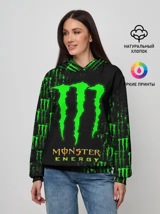 Женское худи / MONSTER ENERGY NEON | МОНСТЕР НЕОН