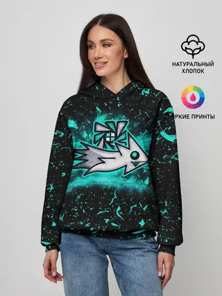 Женское худи / Geometry Dash скин