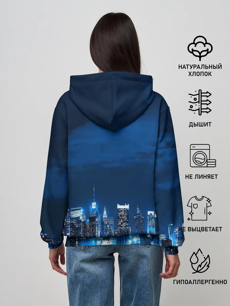 Женское худи / Группа Hollywood Undead ночной город