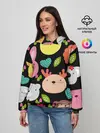 Женское худи / Головы милых животных