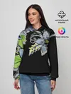Женское худи / Цветочная композиция с бабочками
