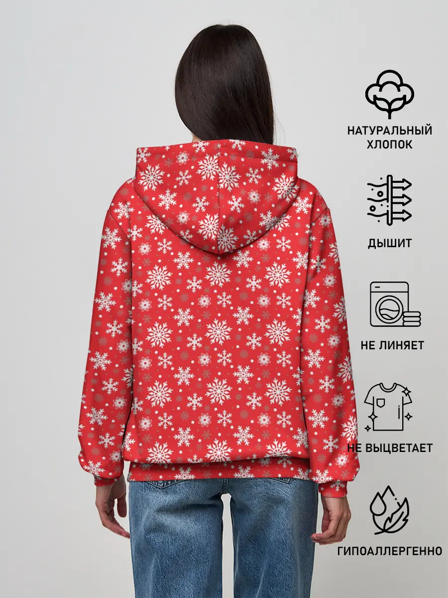 Женское худи / Снежинки