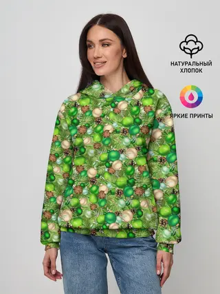 Женское худи / Новогодние Игрушки