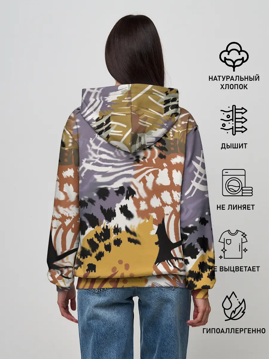 Женское худи / Зебра Пятнистая