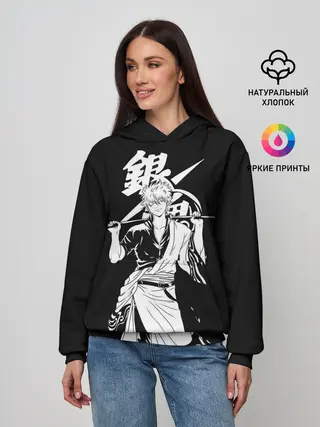 Женское худи / Гинтоки Саката держит меч Гинтама