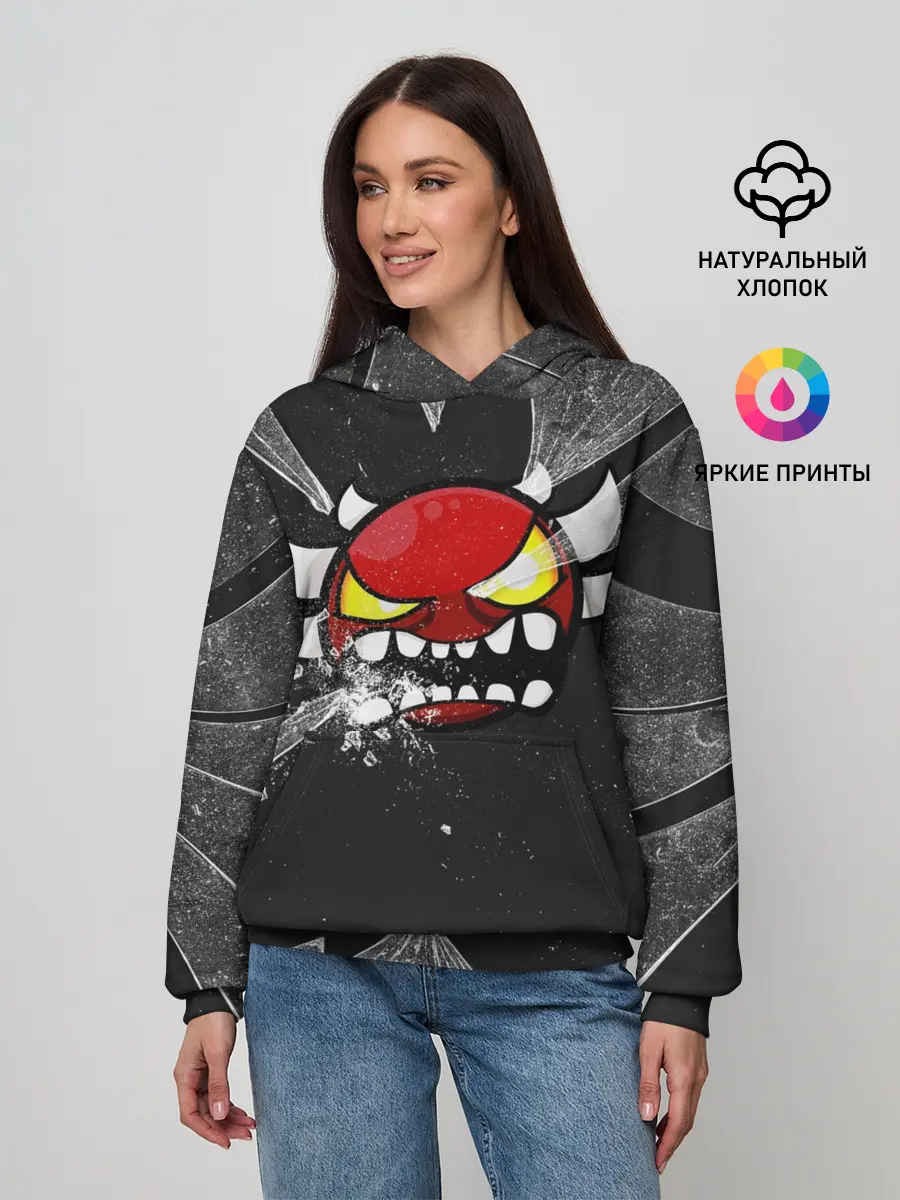 Женское худи / Геометри Даш осколки | Geometry Dash