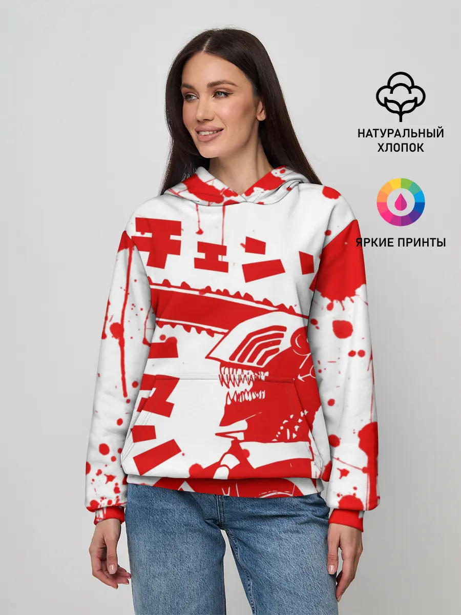 Женское худи / Chainsaw Man, Человек-бензопила