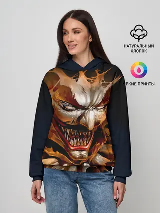 Женское худи / Улыбка смерти в Хэллоуин
