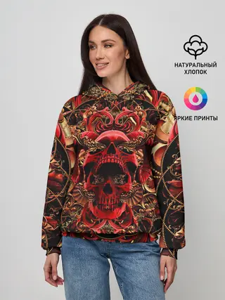 Женское худи / Череп красного демона