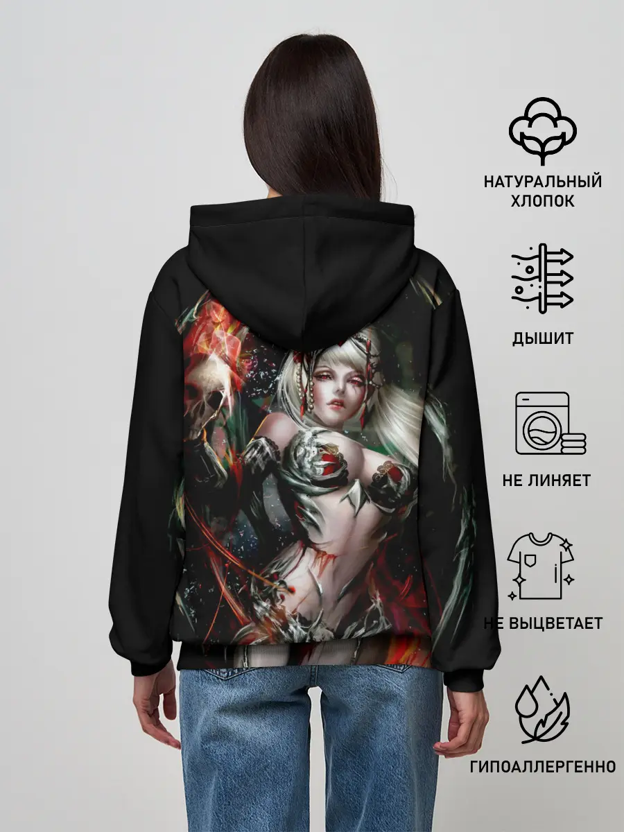 Женское худи / Ведьма с красными глазами