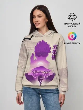 Женское худи / Сатору Годжо японский стиль