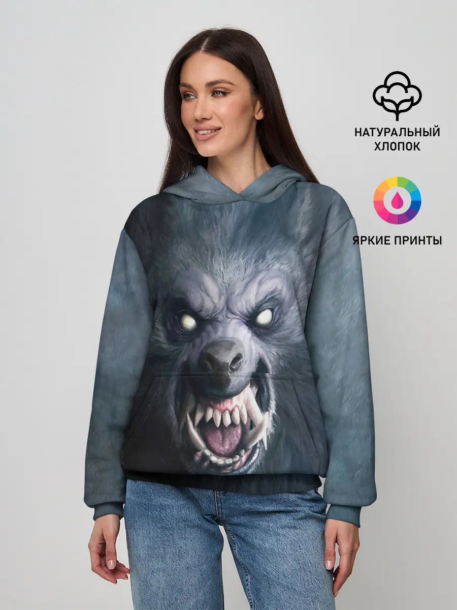 Женское худи / ВОЛК-ОБОРОТЕНЬ