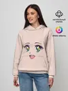 Женское худи / милое аниме лицо