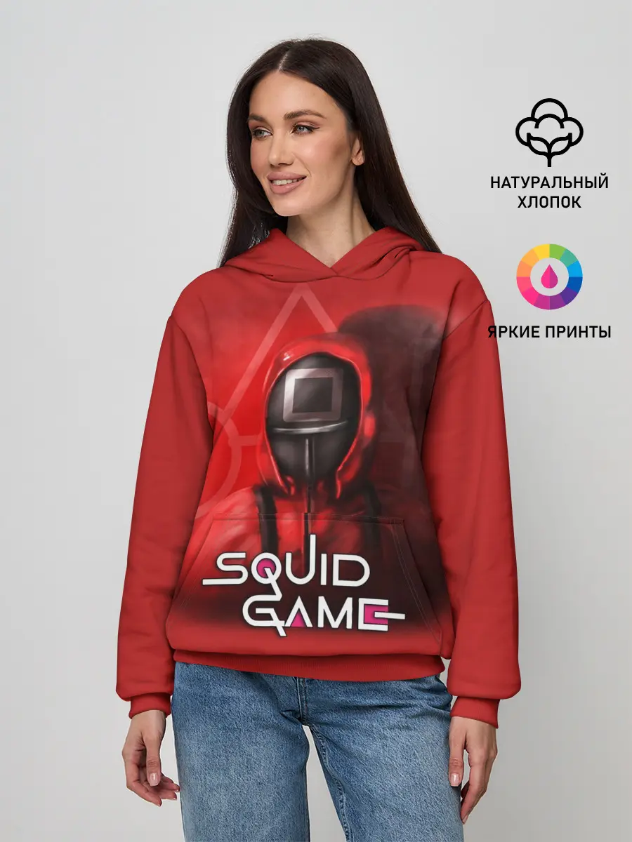 Женское худи / ИГРА В КАЛЬМАРА | КВАДРАТ