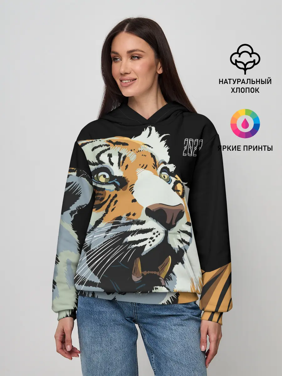 Женское худи / Тигр перед атакой