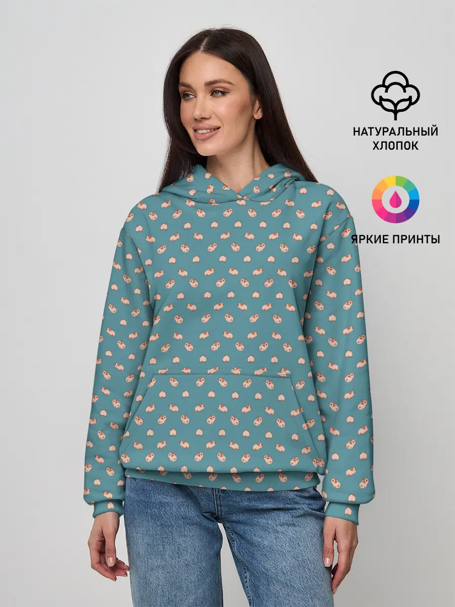 Женское худи / Паттерн хомячков