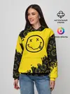 Женское худи / Nirvana Smile | Нирвана Рваный Паттерн