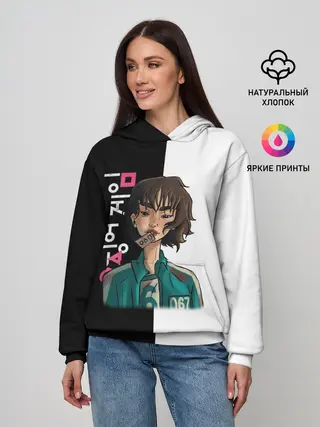 Женское худи / ИГРА В КАЛЬМАРА НОМЕР 067 | SQUID GAME