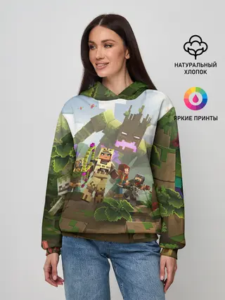 Женское худи / МАЙНКРАФТ ГЕРОИ ПРОТИВ ЗЛА