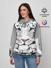 Женское худи / Белый снежный тигр