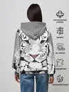 Женское худи / Белый снежный тигр