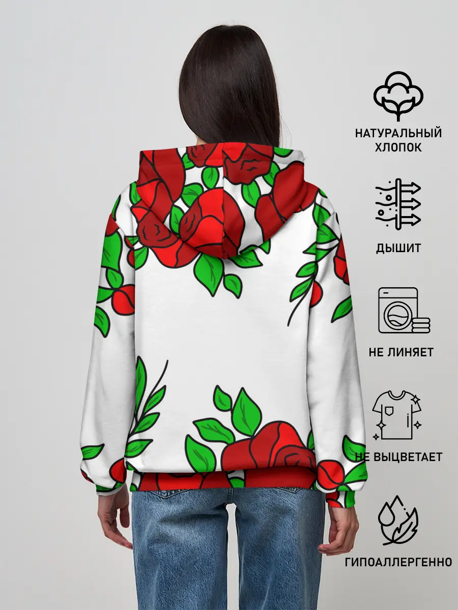 Женское худи / Светлана в розах