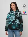 Женское худи / Космические снежинки
