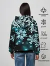 Женское худи / Космические снежинки