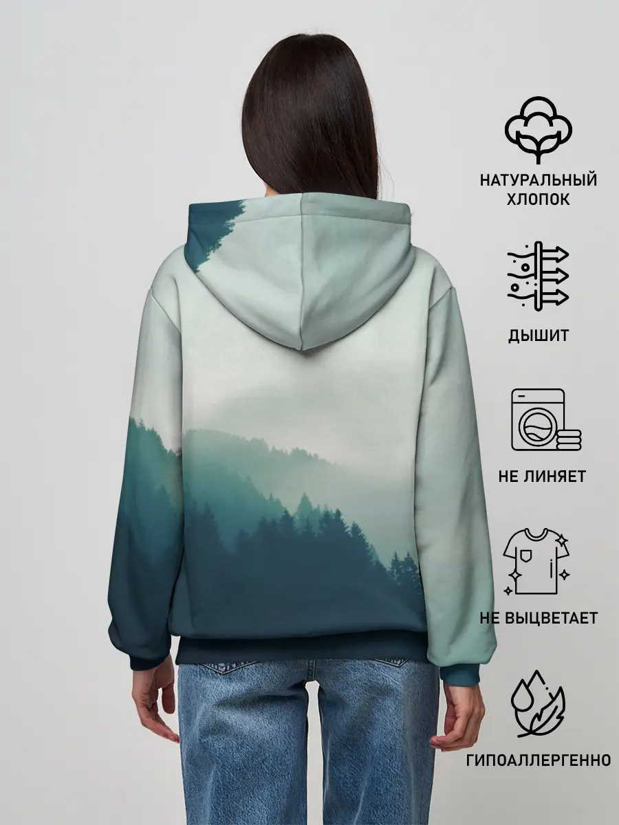 Женское худи / ДРАКОНЫ НАД ЛЕСОМ / DRAGON