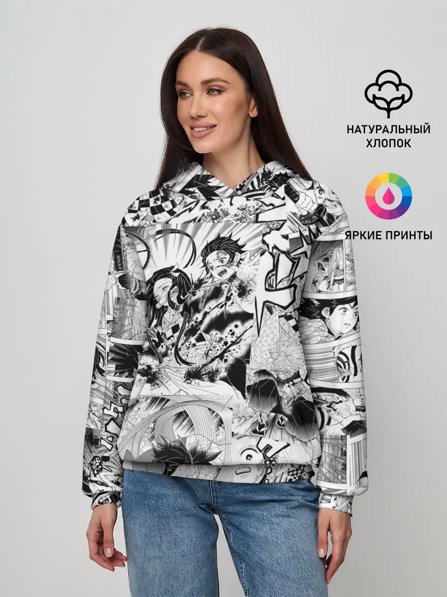 Женское худи / Клинок, рассекающий демонов, МАНГА