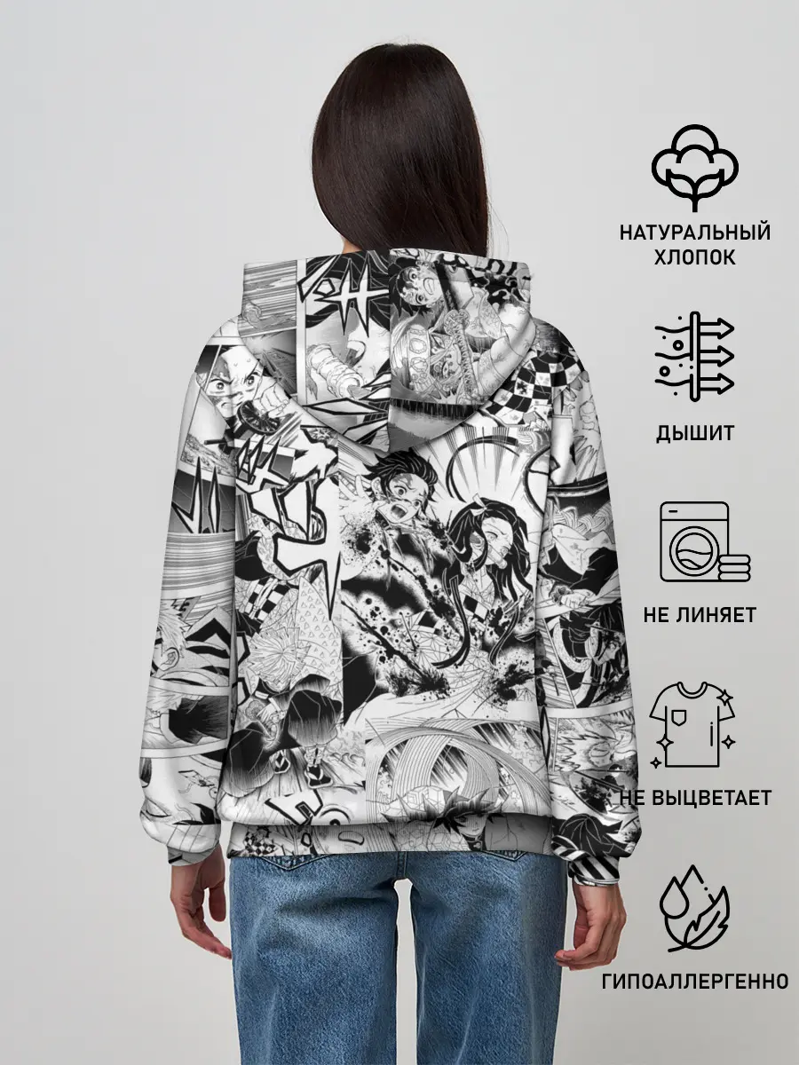 Женское худи / Клинок, рассекающий демонов, МАНГА