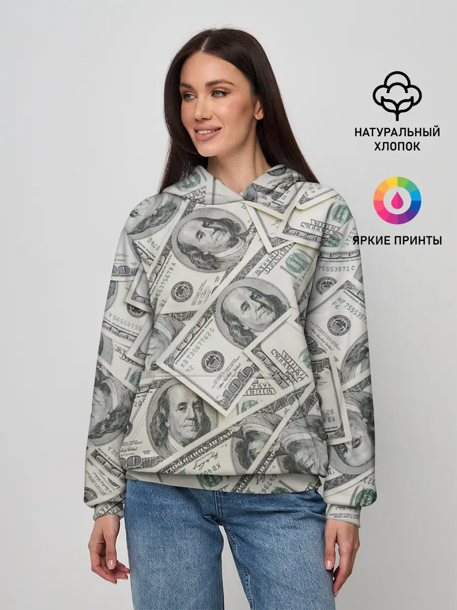Женское худи / dollars money