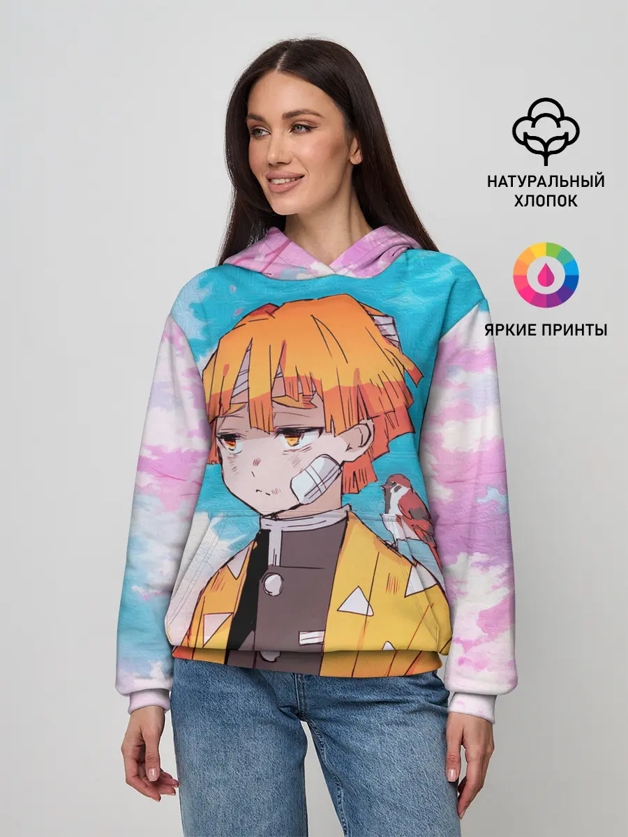 Женское худи / КЛИНОК РАССЕКАЮЩИЙ ДЕМОНОВ, ЗЕНИТЦУ