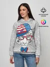 Женское худи / Крутой белый тигр