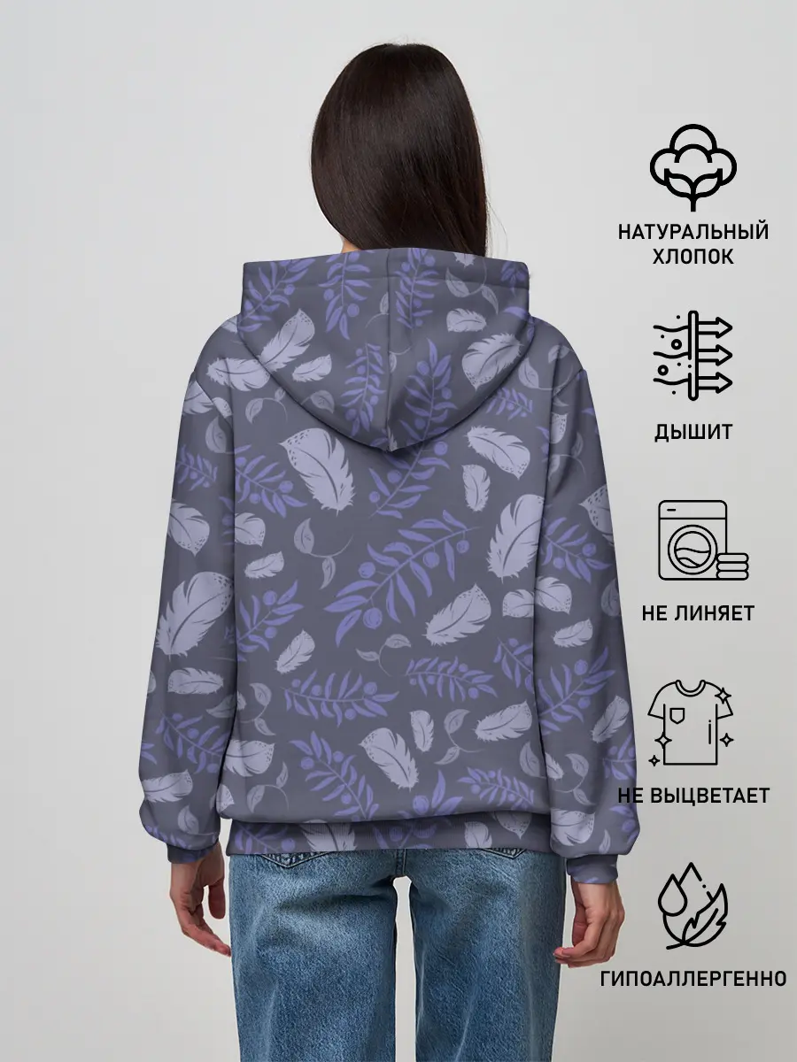 Женское худи / Зимняя абстракция