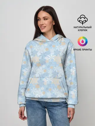 Женское худи / Узоры Снежинки