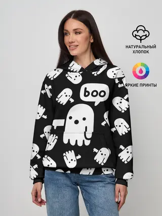 Женское худи / BOO! ПРИВЕДЕНИЕ ХЕЛЛОУИН