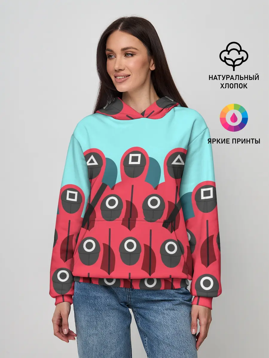 Женское худи / Охрана | Squid game