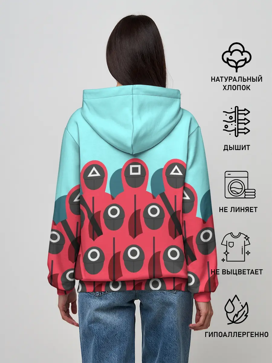 Женское худи / Охрана | Squid game