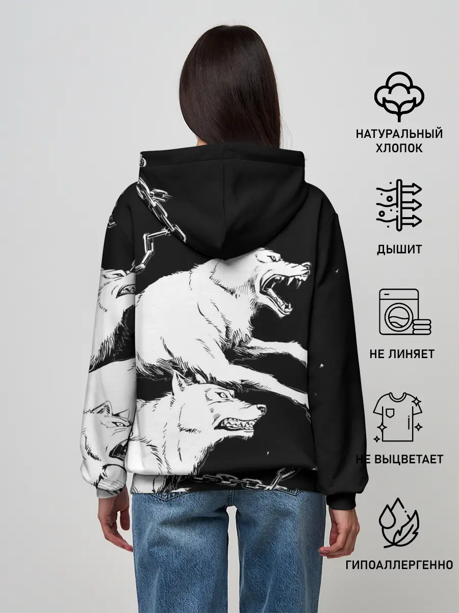 Женское худи / Белые волки